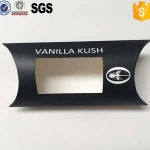 Custom logo design clear pillow box for hair extension or wig
