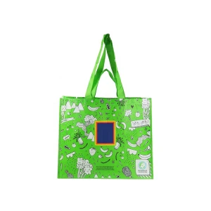 Custom logo ECO friendly big size tote RPET shopping bag for wholesale