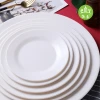 Custom logo melamine printing serving plastic round dinner plate 8 inch tableware manufacture platter