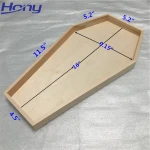 Custom Made Pine Tray Frames Unfinished Wood Coffin Box for Craft Decoration