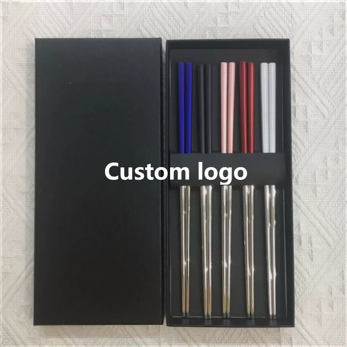 Custom Metal Titanium Chopsticks Stainless Steel Chopstick For Wedding Gift Souvenirs