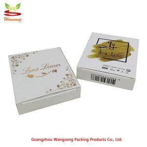 custom soft cosmetic lens paper box, blister paper packaging, vial boxes