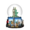 Custom Souvenir Water Globe Resin Crafts Pairs London Scenic Building Snow Globe New York City with Glass Ball Ornaments