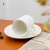 Import Custom white simple coffee tea cup set and saucer ceramic espresso coffee cup with big saucer set from China