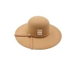Custom women&#39;s Summer Beach Panama Wide Brim Sun Straw Floppy Hat sun uv protection foldable female straw hats with rope