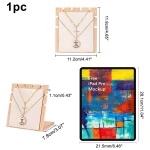 Custom Wooden  Bamboo Jewelry Display Stand,  Necklace Easel Display Stand Holder Showcase , Undyed