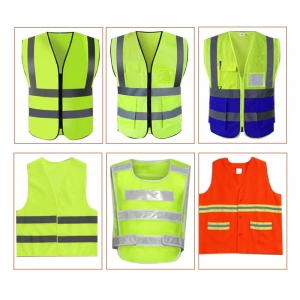 customize polyester personalized en471 colorful construction workwear adults safety reflective vest belt//