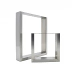 Customized Brush Square Stainless Steel Frame Coffee Table Leg Restaurant Dining Steel Table Base Metal Table Legs for furniture