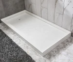 Customized Hot Selling Rectangular Shaped White Bathroom Stone Shower Tray