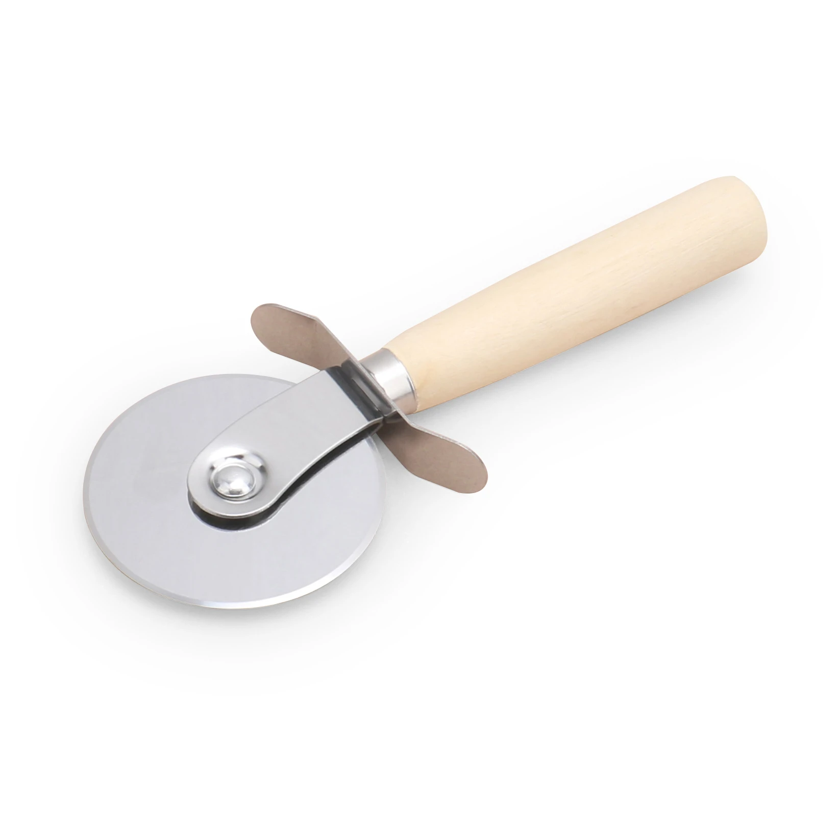 Customized Pizza Peel Perforated Wood Handle Pizza Cutter And Round Cordierite Pizza Stone with Stainless Steel frame
