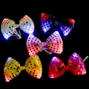 Customized size party using battery power led bow tie