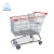 Import Customized wholesale made 4 wheel steel supermarket shopping cart seat folding trolleys push shopping cart from China