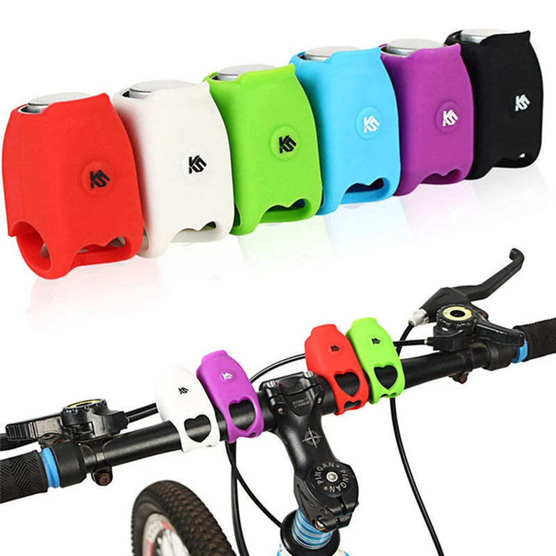 Cycling Bike Electronic Bell Rainproof MTB Road Bicycle Handlebar Silica Gel Horns Super Loud Safety Bike Alarm Horn