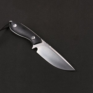D2 steel outdoor hunting survival knife with G10 handle and Kydex sheath