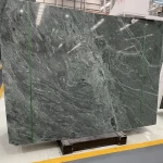 Dark Green Marble Wall Decoration Tile Sintered Stone Large marble Slab Glossy Full Body Green Marble For Floor