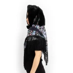 DH IATOYW wholesale tassel hooded fur cape women real mink fur hat winter fur scarf