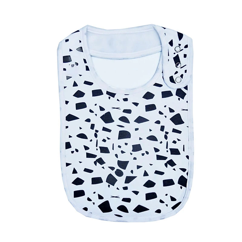 digital printing eco-friendly soft 10 pack waterproof baby bibs day