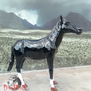 Dino1680 Animal Sculpture Life Size Fiberglass Horse Statues For Sale