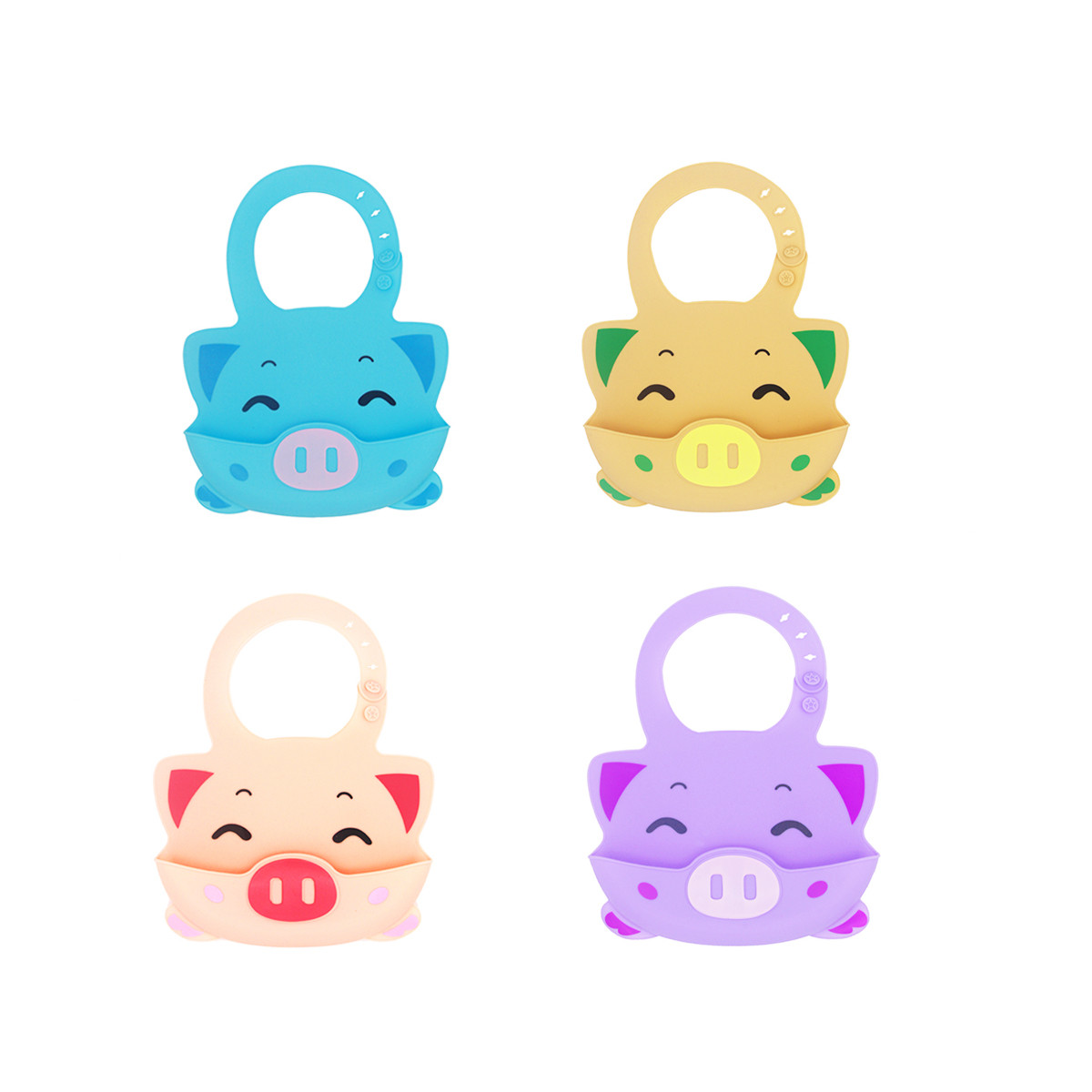 Buy Disney Audit Factory Drooling Pig Light Weight Silicone Baby Bib ...