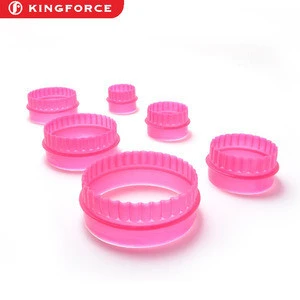 DIY cookie stamp plastic cookie cutter set / biscuit tools for birthday cake KF620050
