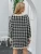 Import Drop Shoulder Houndstooth Sweater Dress Women Sweet Argyle Without Belt from China