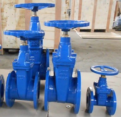 Ductile iron resilient seated flanged gate valves BS5163 DIN3352