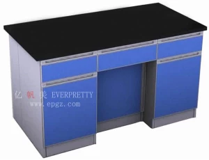 Durable School Chemical Laboratory Table Furniture Set with Drawers &amp; Cabinet &amp; Water Tank &amp; Water Faucet &amp; Socket