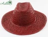 Dying red sea grass hat customized cowboy hat (straw hat)