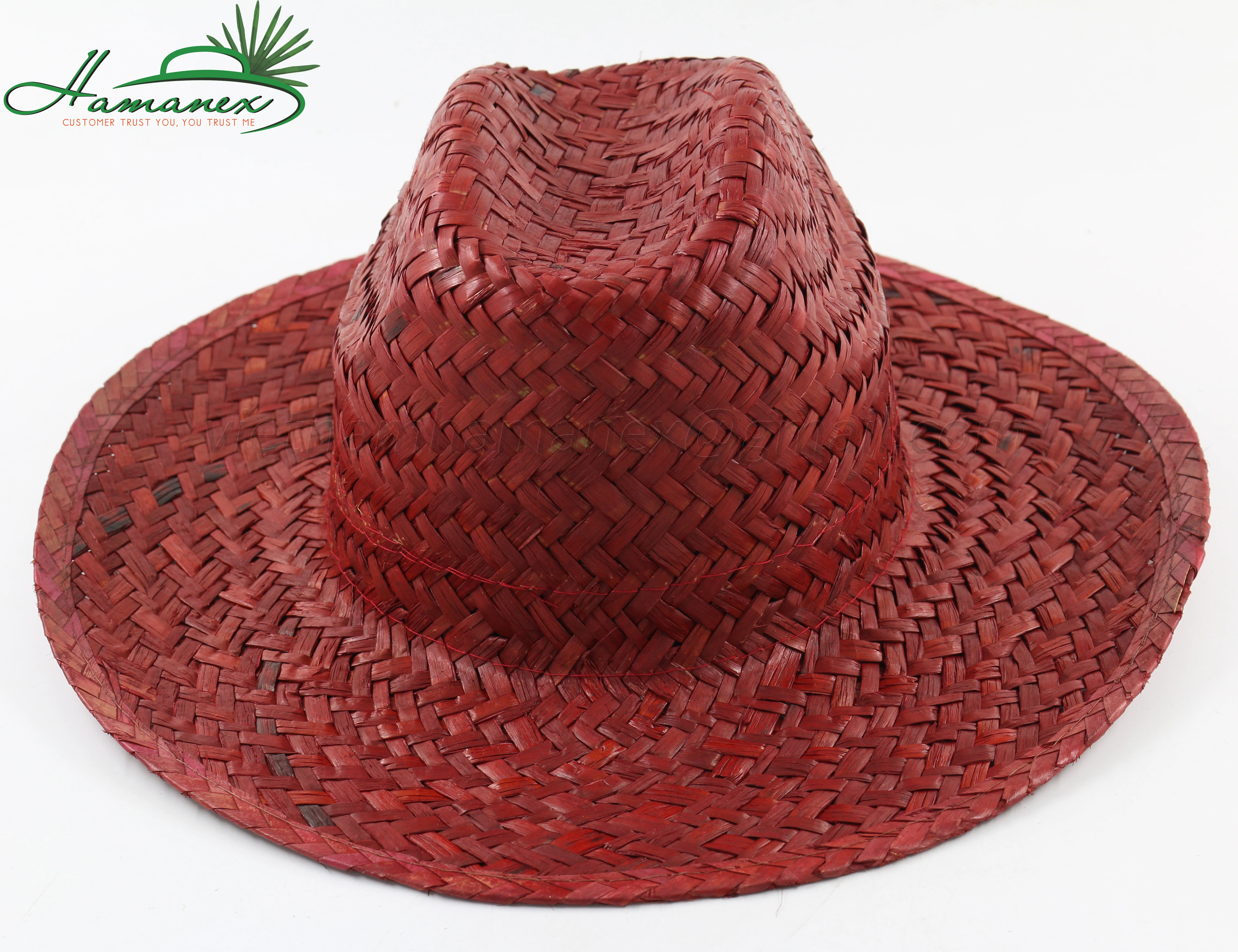 Dying red sea grass hat customized cowboy hat (straw hat)
