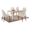 E1 MDF with walnut finished dining room furniture