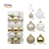 EAGLEGIFTS Amazon top sale 50mm 35pcs gold and white christmas ball decoration supplies