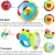 Early Educational 10pcs Teether Shaker Grab and Spin Rattle Musical Baby Rattles