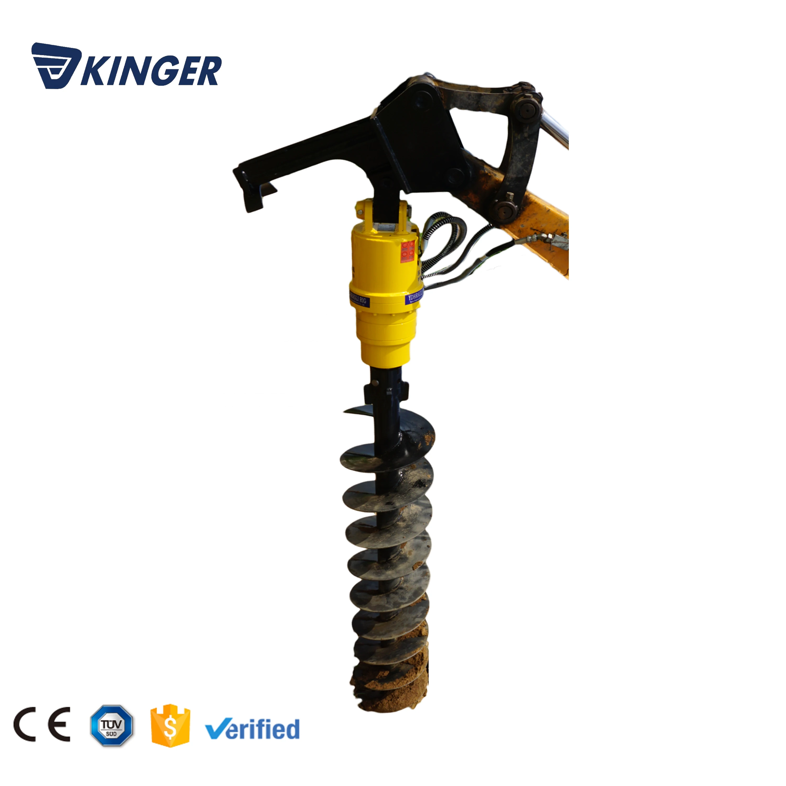 Earth Auger Post Hole Digger For Mini Excavator Drilling Auger Machine
