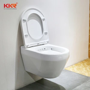 Easy-cleaning Space-saving design bathroom ceramic rimless wall hung toilet