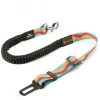 Eco cute multifunctional waterproof durable leather two handle wrist training dog collar leash