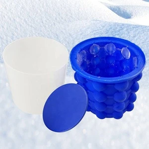 Eco-Friendly Silicone Ice Bucket Bowl , Coolers &amp; Holders Type Ice Cube Maker