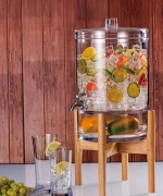 ECOBOX Commercial Plastic Transparent Fruit Juice Drink Dispenser for Display