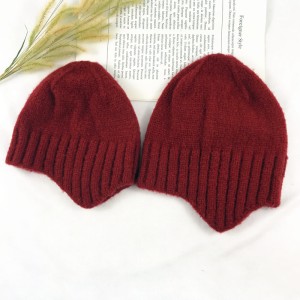 Elastic Mohair custom hat logo women winter hats for ear cover children cute beanie hat for wholesale