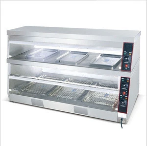 Electric Commercial Table top Donut Warmer Heated Showcase/ Bread Warmer Hot Food Bakery Display Showcase