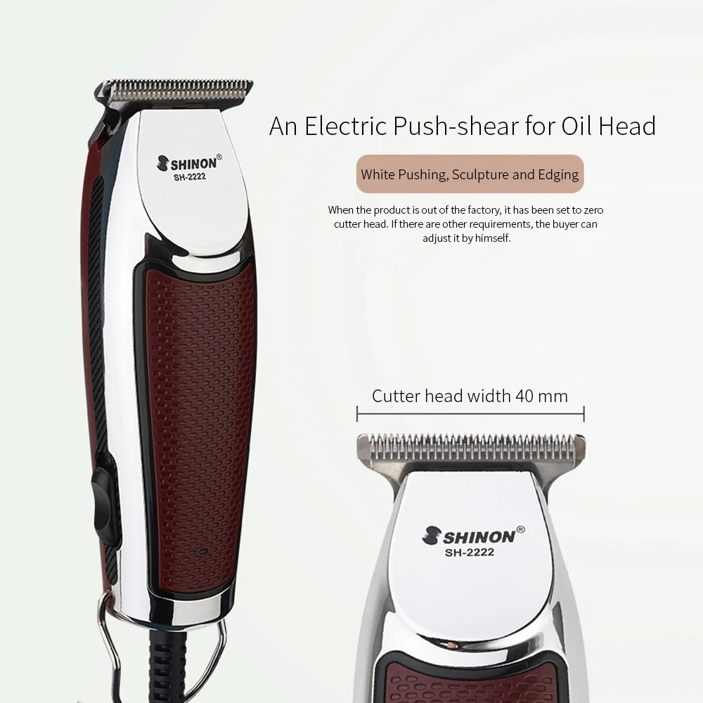 Electric corded Hair Clipper Professional Hair Trimmer Men burgendy Barber Salon Hair Cutting Machine with Cord