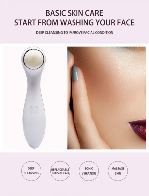 electric  Face cleansing Brush with Silicone Cleaning brush Skin care deep clean Ultrasonic facial cleaner