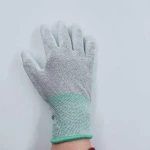 Electronic Safety Work PU Palm Fit Carbon Fiber Glove Anti Static Gloves PU Coated ESD Gloves