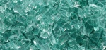 Emerald Green Crystal Diamond Fire Pit Glass