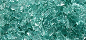 Emerald Green Crystal Diamond Fire Pit Glass