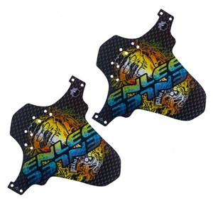 ENLEE 2PCS Carbon Fibre Bicycle Fender Colored Bicycle Mudguard Mountain Bicycle Fender Bike Film Wheels Protector