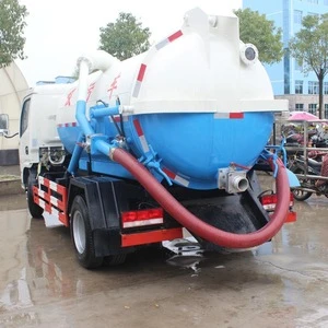 EURO 3/4 Emission Standard 4CBM Sewage Suction Cleaning Vacuum Truck For Sale