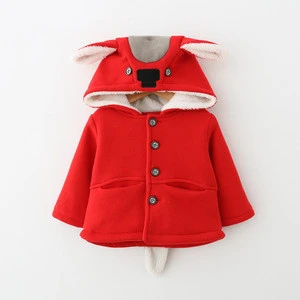 European and American baby striped chunk caps thickening coat wholesale