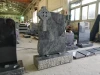 European monument cemetery christ model angel cross tombstone in green granite
