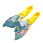 Exquisite pattern silicone mono swimming fins detachable fins board freediving fins