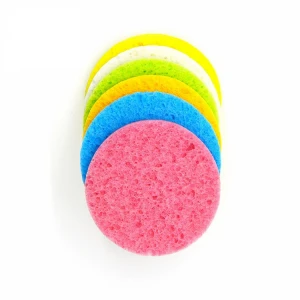 Round 75*10mm Expansion Cellulose Sponge for Facial Cleaning